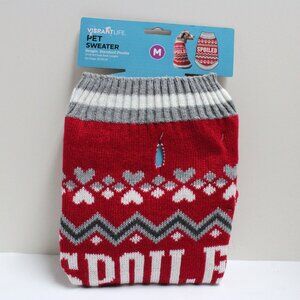 Vibrant Life Medium 20 - 50 lb. Spoiled Multi Color Graphic Pet Sweater